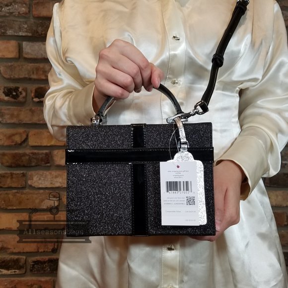 kate spade Bags Kate Spade Wrapping Party Gift Box Black Glitter